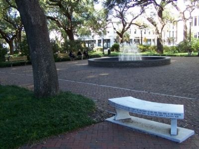 Johnson Square - The Johnny Mercer Bench image. Click for full size.
