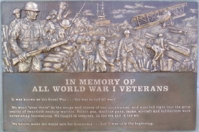 World War I Veterans Memorial Marker image. Click for full size.