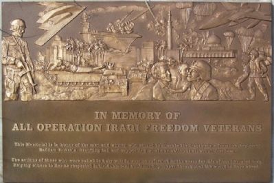 Operation Iraqi Freedom Veterans Memorial Marker image. Click for full size.