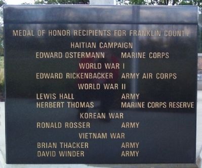 Medal of Honor Recipients for Franklin County image. Click for full size.