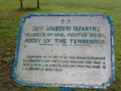 25th Missouri Infantry Marker. Click for full size. 25th Missouri Infantry Marker image. Click for full size.