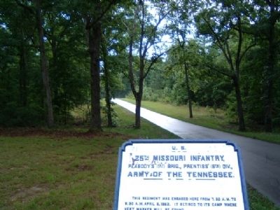25th Missouri Infantry Marker. Click for full size. 25th Missouri Infantry Marker image. Click for full size.