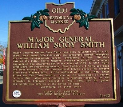 Major General William Sooy Smith Marker (side A) image. Click for full size.
