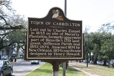 Town of Carrollton Marker. Click for full size. Town of Carrollton Marker image. Click for full size.
