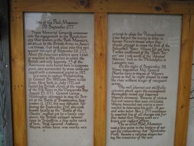 Site of the Paoli Massacre Marker image. Click for full size.