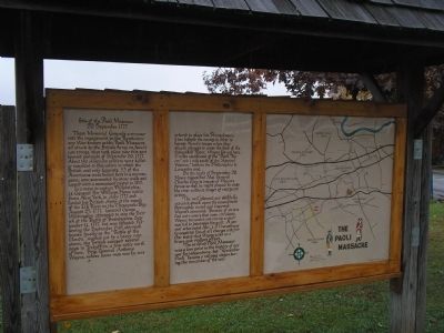 Site of the Paoli Massacre Marker with Map image. Click for full size.