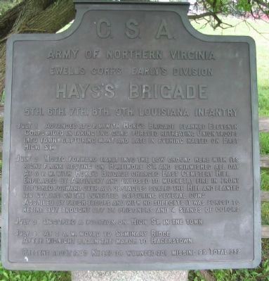 Hays's Brigade Tablet image. Click for full size.