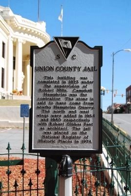 Union County Jail Marker - Reverse image. Click for full size.