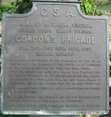 Gordon's Brigade Tablet. Click for full size. Gordon's Brigade Tablet image. Click for full size.