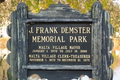 J. Frank Demster Memorial Park Marker image. Click for full size.