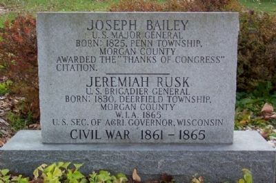 Joseph Bailey / Jeremiah Rusk Marker (front) image. Click for full size.