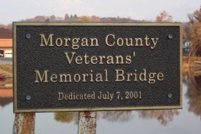 Morgan County Veterans' Memorial Bridge Marker image. Click for full size.