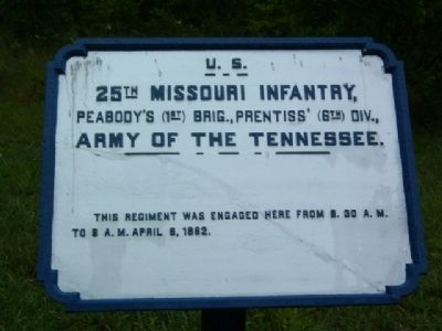 25th Missouri Infantry Marker image. Click for full size.