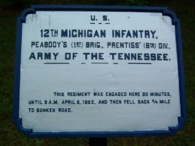 12th Michigan Infantry Marker image. Click for full size.