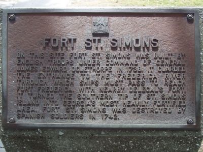 Fort St. Simons Marker. Click for full size. Fort St. Simons Marker image. Click for full size.