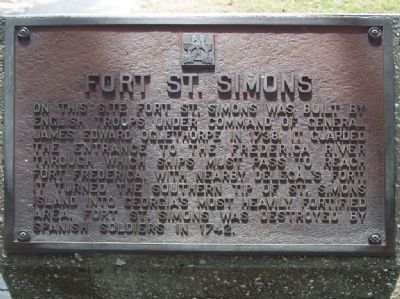 Fort St. Simons Marker image. Click for full size.