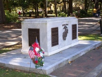 Savannah's Marine Corps Memorial Marker image. Click for full size.
