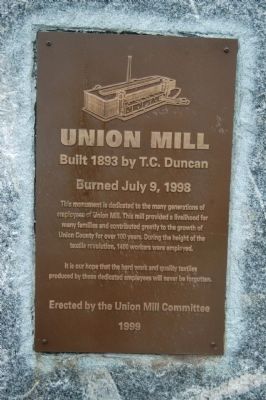 Union Mill Marker image. Click for full size.