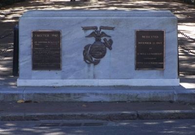 Savannah's Marine Corps Memorial Marker, North face image. Click for full size.
