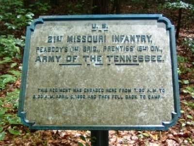 21st Missouri Infantry Marker. Click for full size. 21st Missouri Infantry Marker image. Click for full size.
