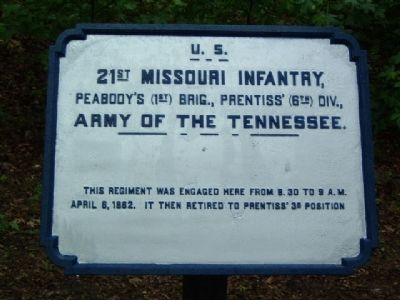 21st Missouri Infantry Marker image. Click for full size.