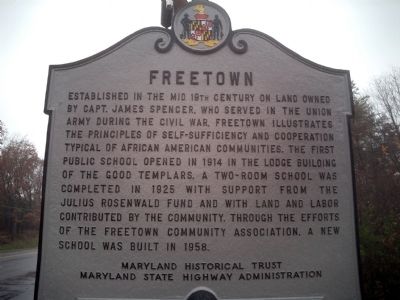 Freetown Marker image. Click for full size.