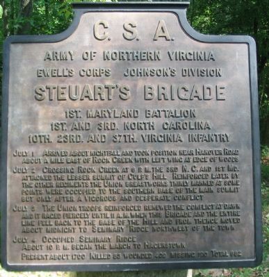 Steuart's Brigade Tablet image. Click for full size.