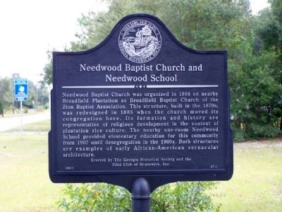Needwood Baptist Church and Needwood School Marker image. Click for full size.