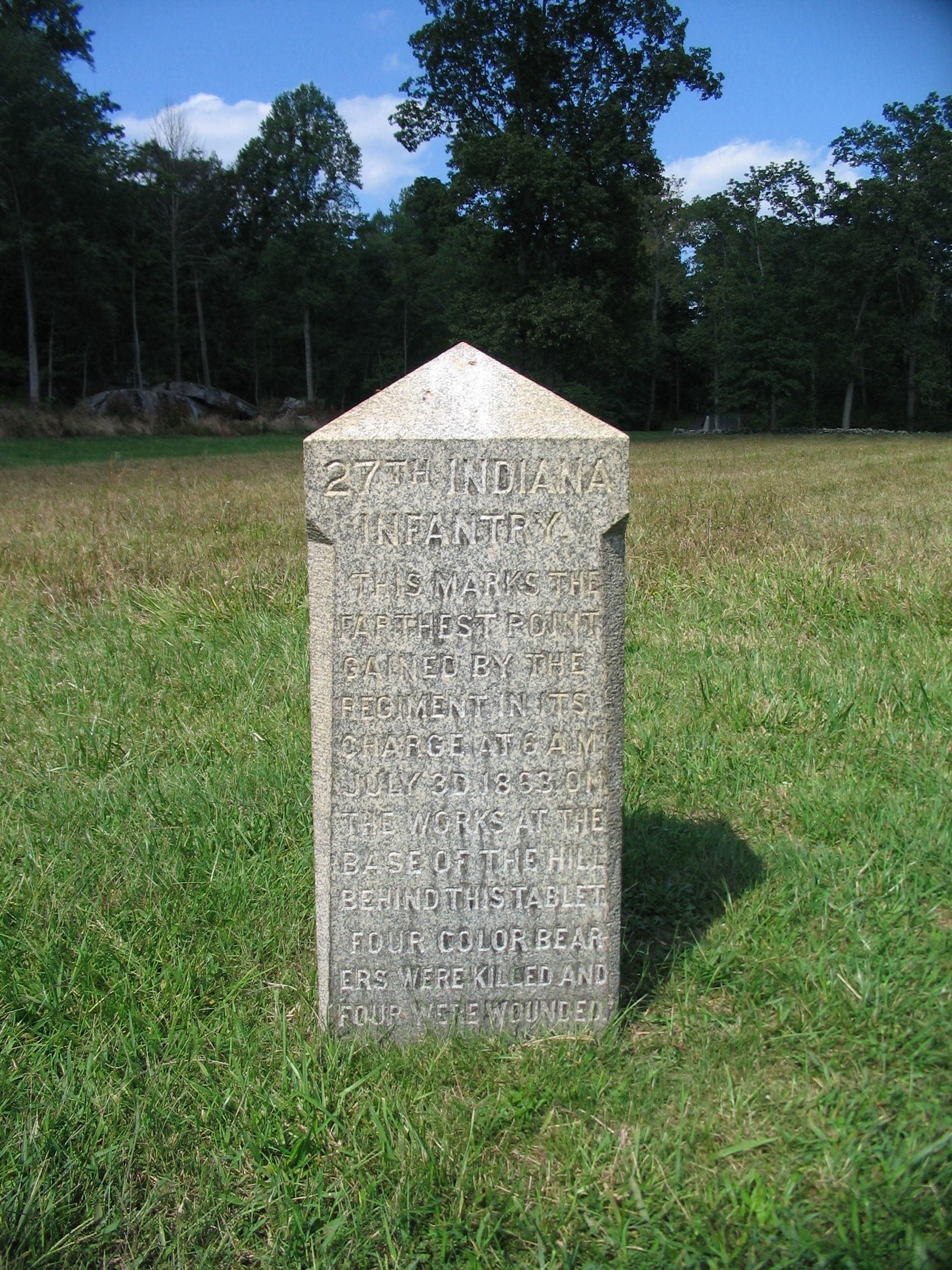 27th Indiana Infantry Marker