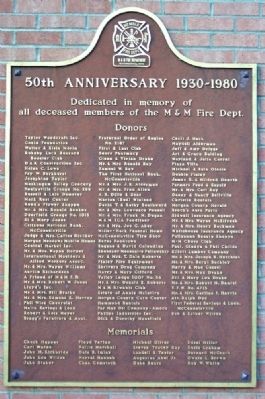 Malta & McConnelsville Fire Department 50th Anniversary Marker image. Click for full size.