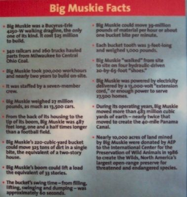 Big Muskie Facts on Marker image. Click for full size.