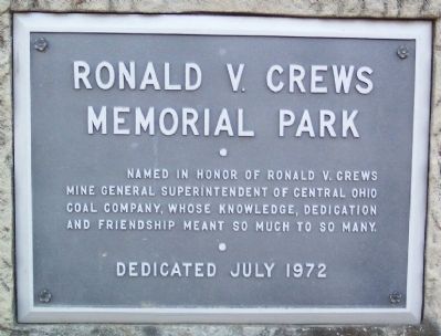 Ronald V. Crews Memorial Park Marker. Click for full size. Ronald V. Crews Memorial Park Marker image. Click for full size.