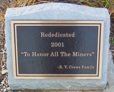 Ronald V. Crews Memorial Park Rededication Marker. Click for full size. Ronald V. Crews Memorial Park Rededication Marker image. Click for full size.