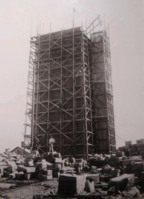 Bennington Battle Monument Under Construction image. Click for full size.