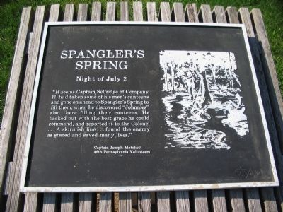 Spangler's Spring Marker. Click for full size. Spangler's Spring Marker image. Click for full size.