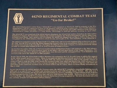 442nd Regimental Combat Team Tablet image. Click for full size.