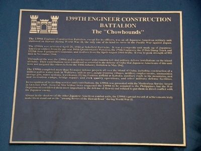 1399th Engineer Construction Battalion Tablet image. Click for full size.