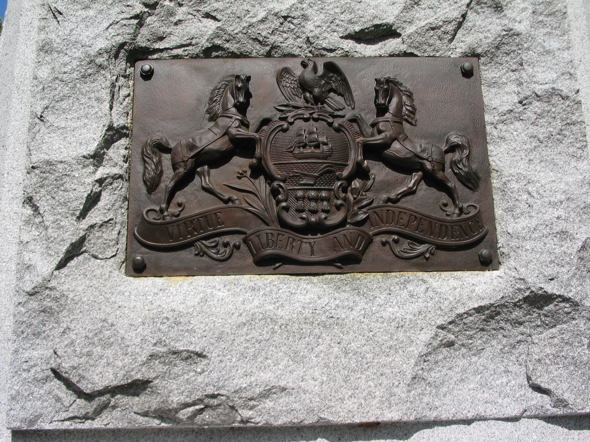 Pennsylvania Crest on Front of Monument