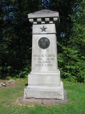 145th New York Infantry Monument. Click for full size. 145th New York Infantry Monument image. Click for full size.