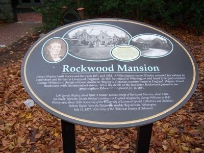 Rockwood Mansion Descriptive Marker image. Click for full size.