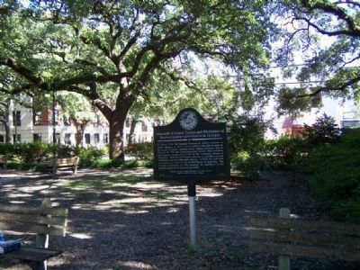 Savannah: Colonial Capital and Birthplace of Marker at Reynolds Square, Savannah. Click for full size. Savannah: Colonial Capital and Birthplace of Marker at Reynolds Square, Savannah image. Click for full size.
