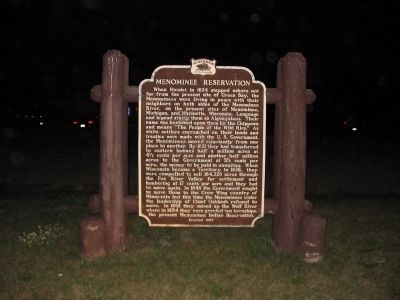 Menominee Reservation Marker image. Click for full size.
