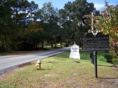 St. Andrew's Parish Church Marker as seen traveling north on SC 61 image. Click for full size.