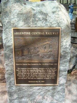 Argentine Central Railway Marker image. Click for full size.
