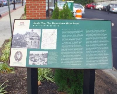 Route One, Our Hometown Main Street Marker image. Click for full size.