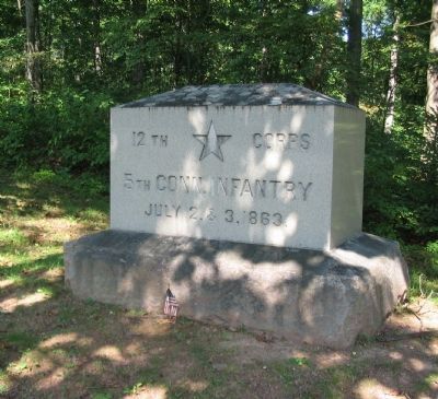 5th Connecticut Infantry Monument. Click for full size. 5th Connecticut Infantry Monument image. Click for full size.