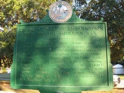 Tampa as Port of Embarkation for Spanish American War Marker image. Click for full size.