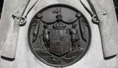 State Seal on the Monument. Click for full size. State Seal on the Monument image. Click for full size.