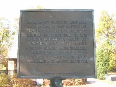 Battle of Bennington Marker. Click for full size. Battle of Bennington Marker image. Click for full size.