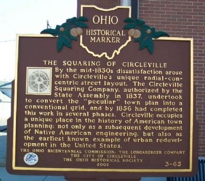 The Squaring of Circleville Marker (side B). Click for full size. The Squaring of Circleville Marker (side B) image. Click for full size.